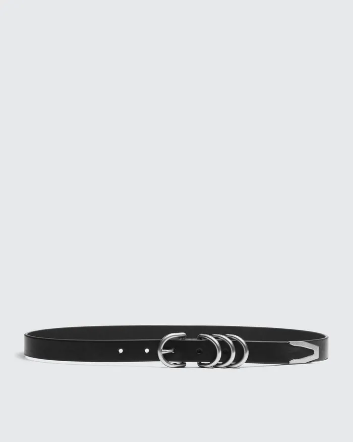 Women Rag 038 Bone Belts Baby Spire Hip Belt Black