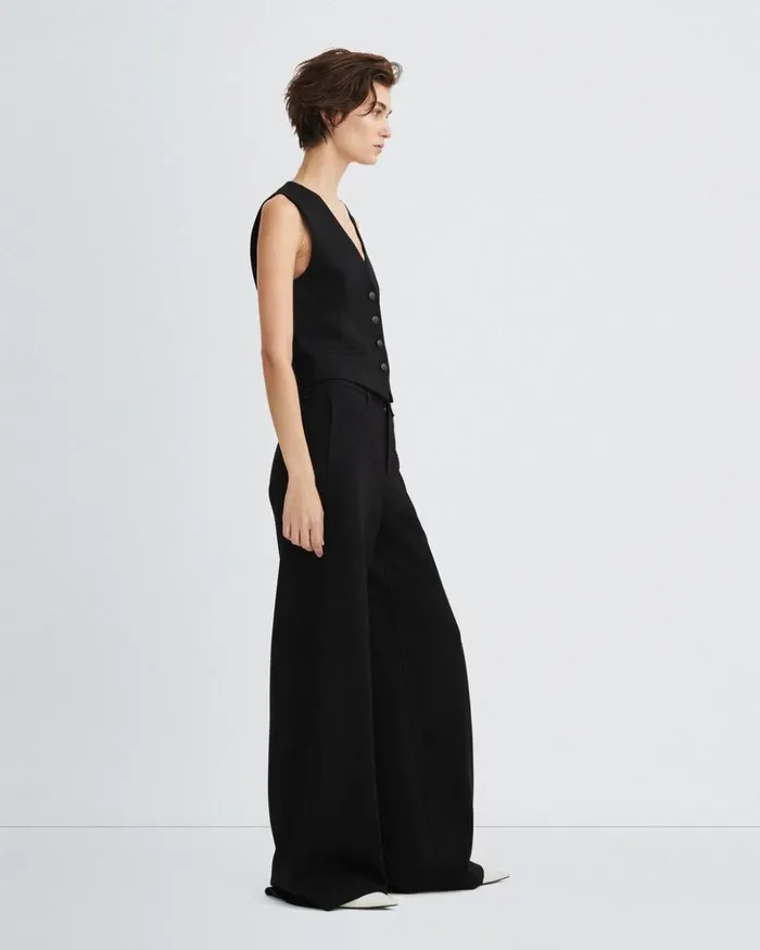Women Rag 038 Bone Blazers 038 Vests Priya Ponte Vest Black