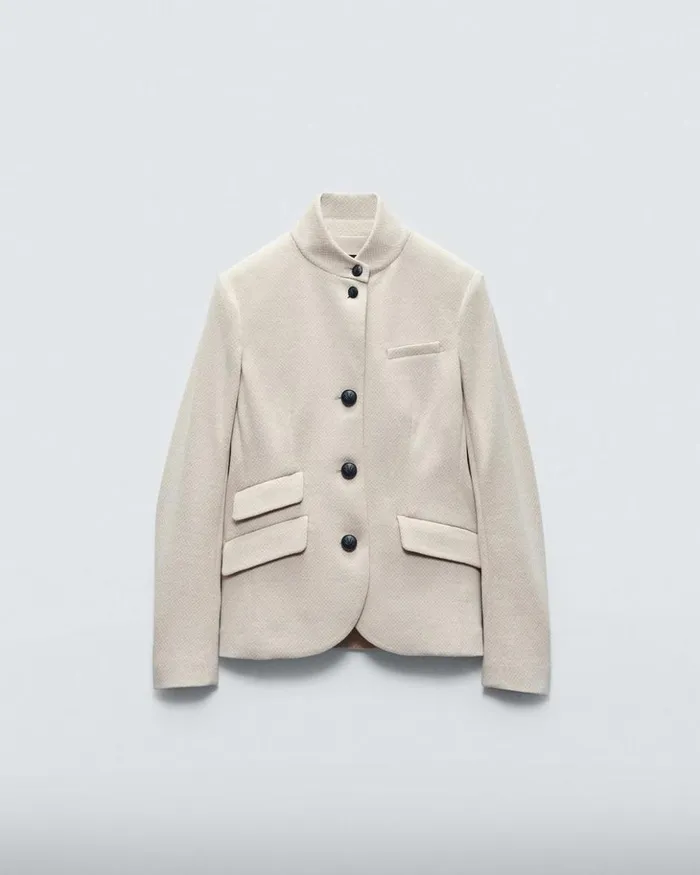 Women Rag 038 Bone Blazers 038 Vests Slade Italian Plaid Blazer Beige