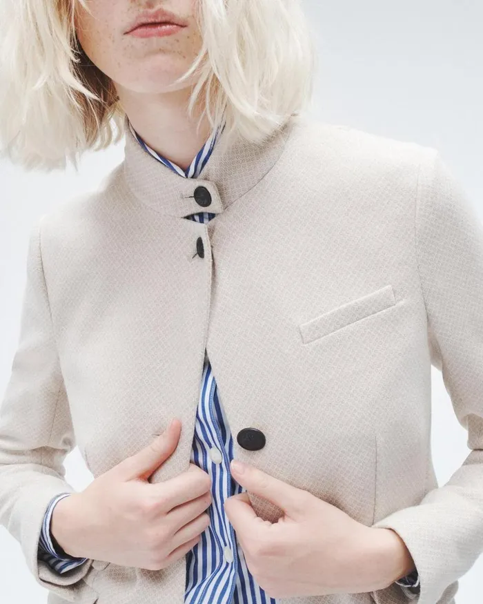 Women Rag 038 Bone Blazers 038 Vests Slade Italian Plaid Blazer Beige