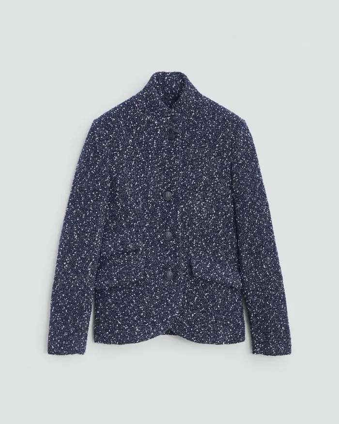 Women Rag 038 Bone Blazers 038 Vests Slade Tweed Blazer Blue