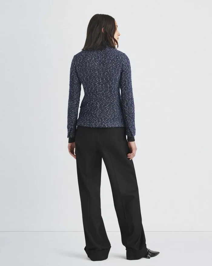 Women Rag 038 Bone Blazers 038 Vests Slade Tweed Blazer Blue