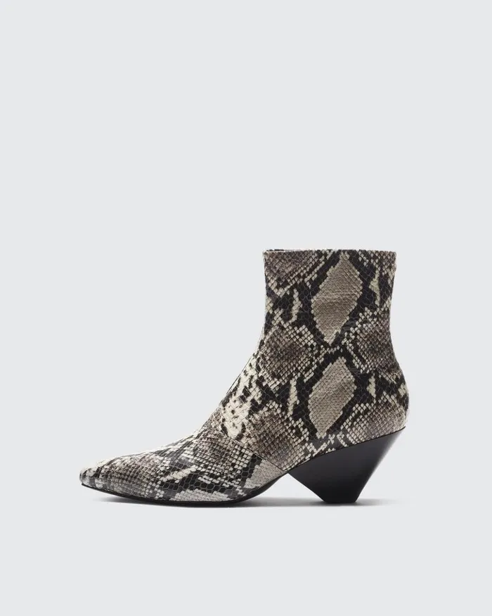 Women Rag 038 Bone Boots Spire Boot 8211 Snake Printed Leather White Snake