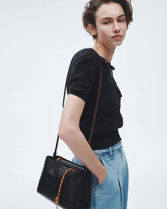 Women Rag 038 Bone Handbags Passenger Crossbody 8211 Leather Black Olive Night