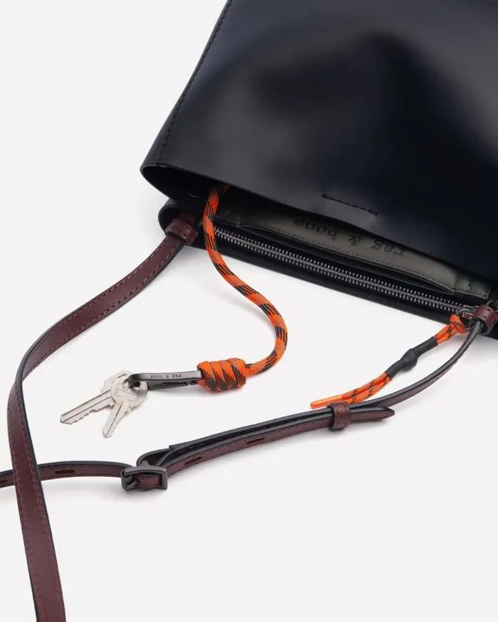 Women Rag 038 Bone Handbags Passenger Crossbody 8211 Leather Black Olive Night