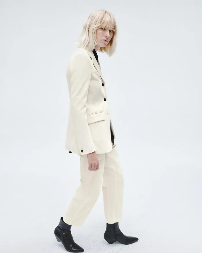 Women Rag 038 Bone Pants Leyton Workwear Cotton Pant Ivory