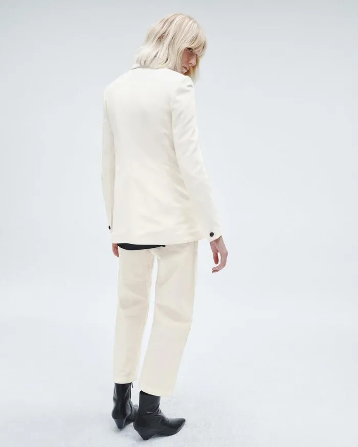 Women Rag 038 Bone Pants Leyton Workwear Cotton Pant Ivory