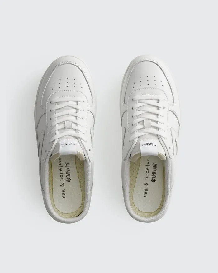 Women Rag 038 Bone Sneakers Retro Court Mule 8211 Leather White