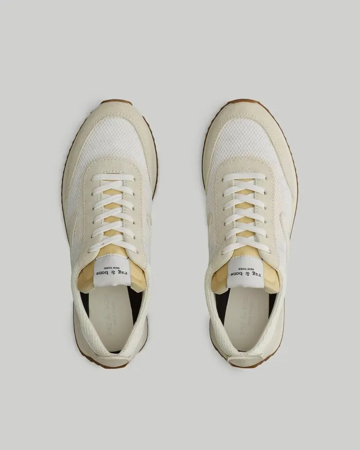 Women Rag 038 Bone Sneakers Retro Runner 8211 Mesh Off Wht
