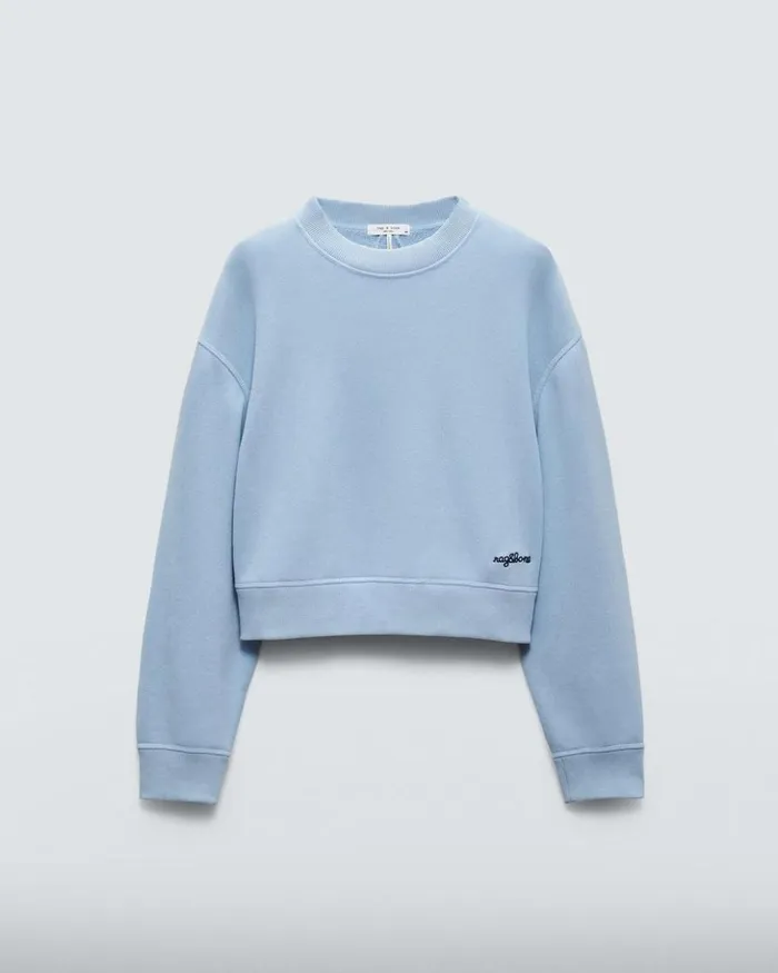 Women Rag 038 Bone Sweatshirts Vintage Terry Sweatshirt Raindrop