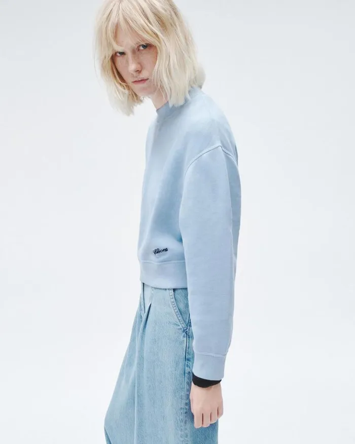 Women Rag 038 Bone Sweatshirts Vintage Terry Sweatshirt Raindrop