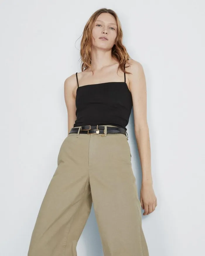Women Rag 038 Bone TShirts Irina Ponte Cami Black