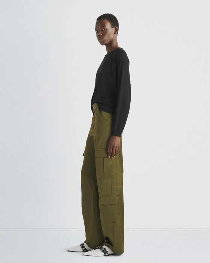 Women Rag 038 Bone TShirts The Knit Crew Pullover Black