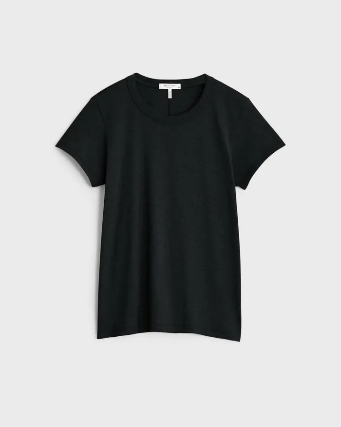 Women Rag 038 Bone TShirts The Slub Tee Black