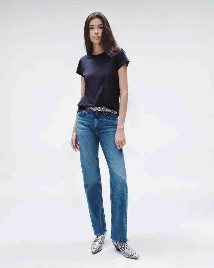 Women Rag 038 Bone TShirts The Slub Tee Salute