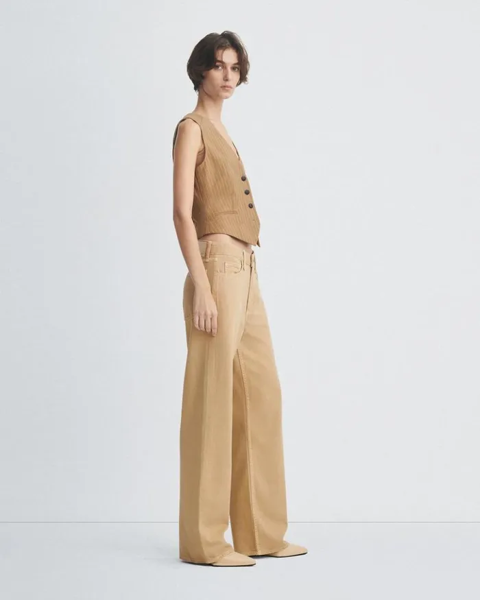 Women Rag 038 Bone Wide Leg Featherweight Logan WideLeg 8211 Beige