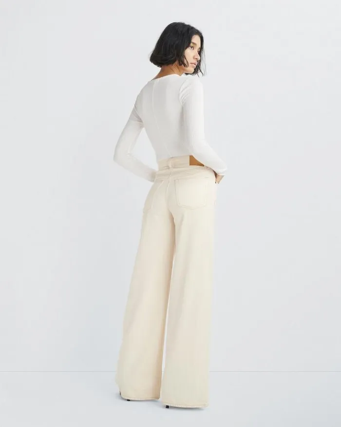 Women Rag 038 Bone Wide Leg Featherweight Sofie WideLeg 8211 Ecru