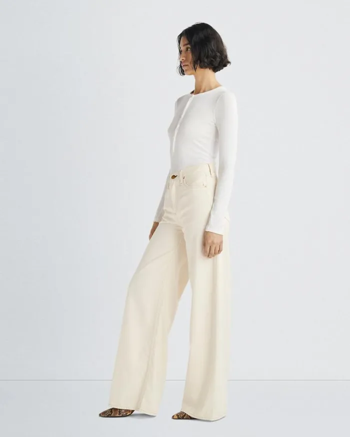 Women Rag 038 Bone Wide Leg Featherweight Sofie WideLeg 8211 Ecru