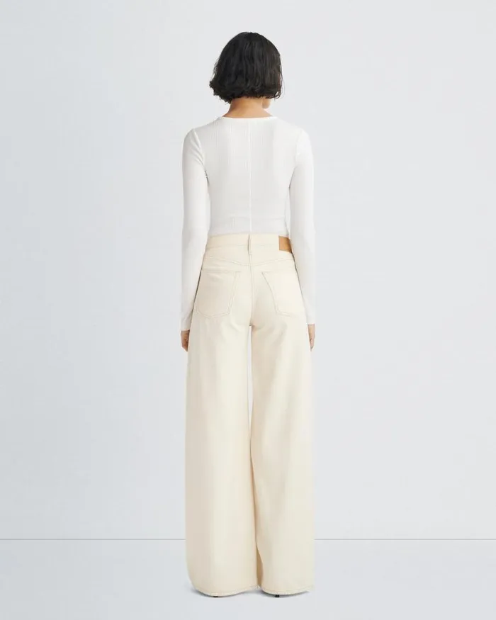 Women Rag 038 Bone Wide Leg Featherweight Sofie WideLeg 8211 Ecru
