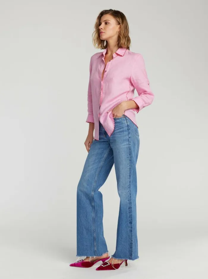 Women Robert Graham Tops Hadley Shirt Pink