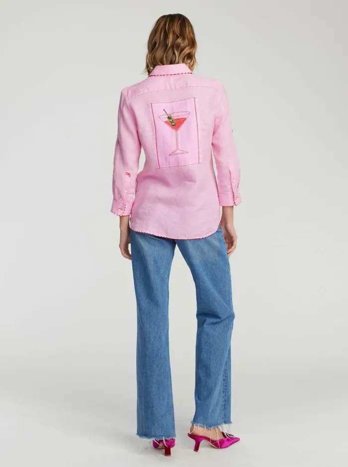 Women Robert Graham Tops Hadley Shirt Pink