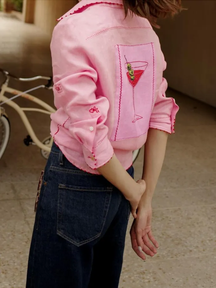 Women Robert Graham Tops Hadley Shirt Pink