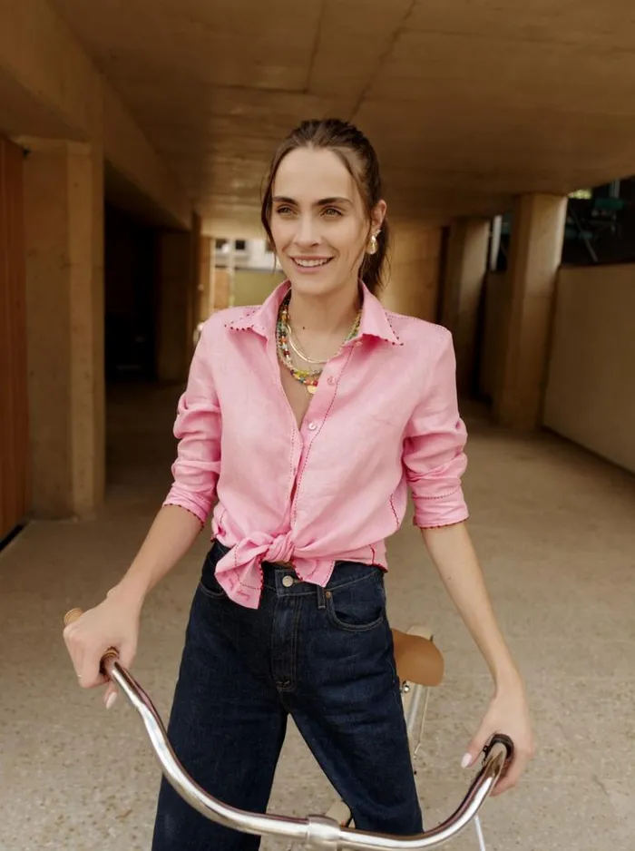 Women Robert Graham Tops Hadley Shirt Pink