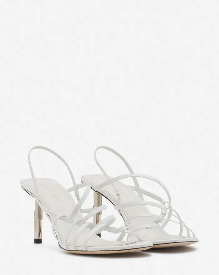 Women Sandals and Mules Lanvin Squence By Lanvin Leather Sandals Beigesilver Women Sandals and Mules Lanvin Squence By Lanvin Leather Sandals Beigesilver