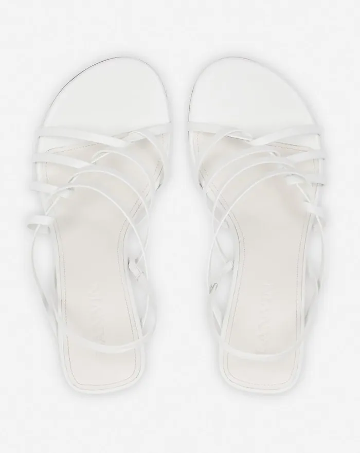 Women Sandals and Mules Lanvin Squence By Lanvin Leather Sandals Beigesilver Women Sandals and Mules Lanvin Squence By Lanvin Leather Sandals Beigesilver