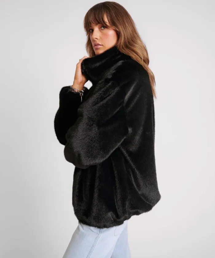 Women SAUVAGE FAUX FUR PULLOVER JACKET One Teaspoon Jackets Women SAUVAGE FAUX FUR PULLOVER JACKET One Teaspoon Jackets