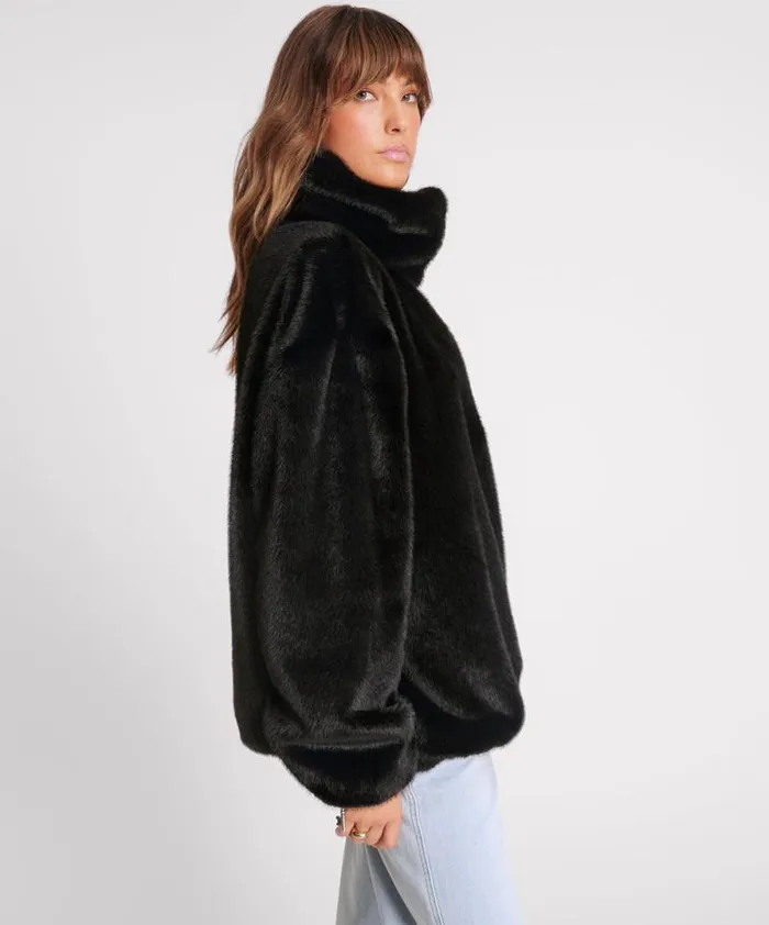 Women SAUVAGE FAUX FUR PULLOVER JACKET One Teaspoon Jackets Women SAUVAGE FAUX FUR PULLOVER JACKET One Teaspoon Jackets