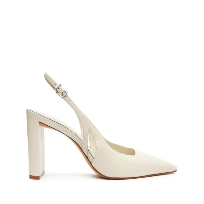 Women Schutz Shoes Blanche Leather Pump