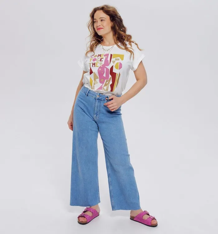 Women Sequinned TShirt 8211 Multicolour Print Promod Tops