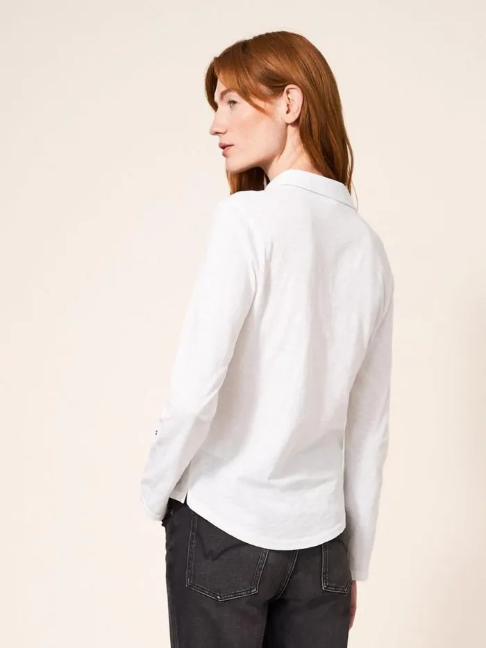 Women Shirts and Blouses White Stuff Annie Cotton Jersey Shirt Brilliant White Women Shirts and Blouses White Stuff Annie Cotton Jersey Shirt Brilliant White