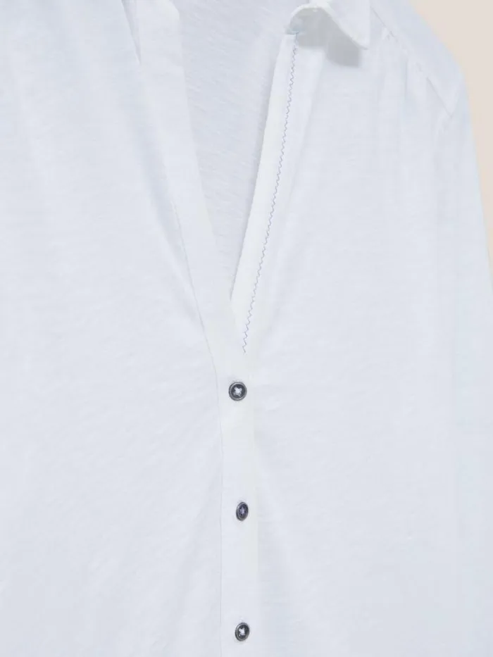 Women Shirts and Blouses White Stuff Annie Cotton Jersey Shirt Brilliant White Women Shirts and Blouses White Stuff Annie Cotton Jersey Shirt Brilliant White