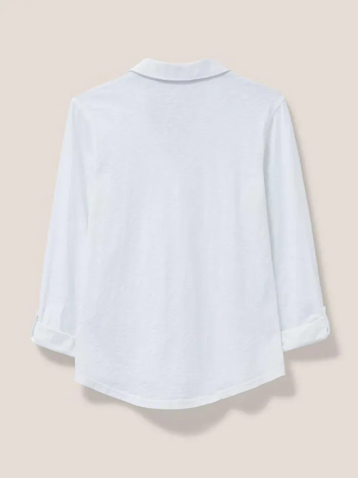 Women Shirts and Blouses White Stuff Annie Cotton Jersey Shirt Brilliant White Women Shirts and Blouses White Stuff Annie Cotton Jersey Shirt Brilliant White