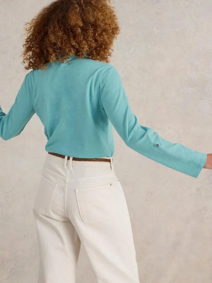 Women Shirts and Blouses White Stuff ANNIE TEXTURED SHIRT Mid Teal Women Shirts and Blouses White Stuff ANNIE TEXTURED SHIRT Mid Teal
