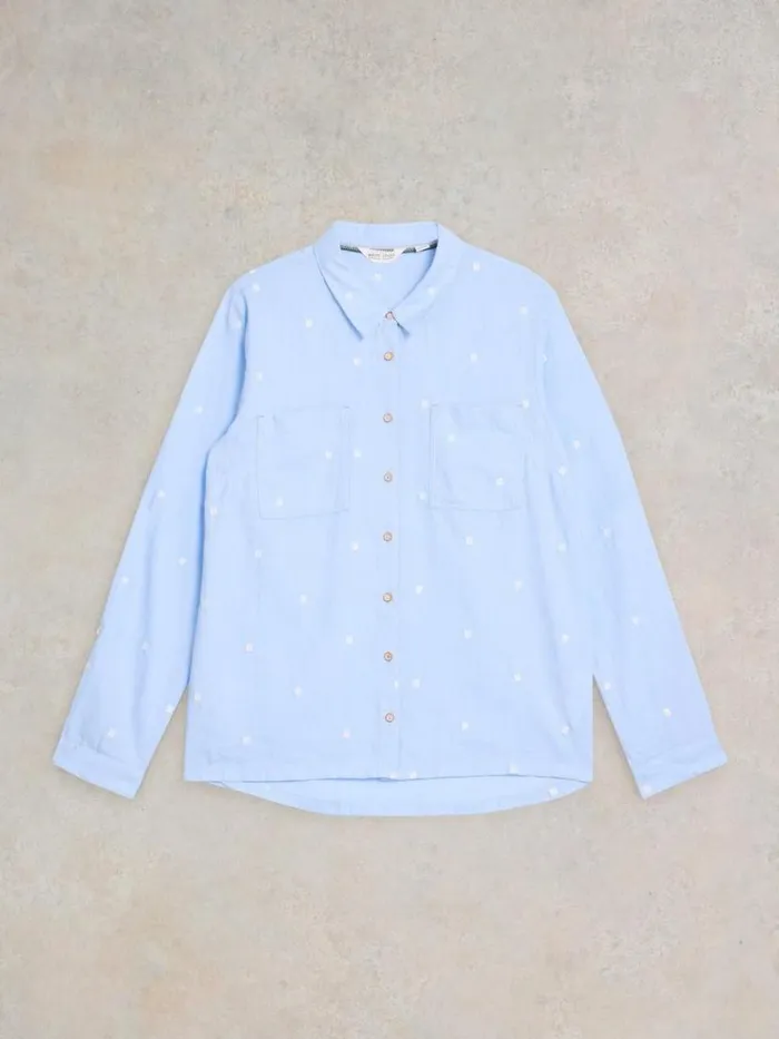 Women Shirts and Blouses White Stuff Sophie Organic Cotton Shirt Blue Multi Women Shirts and Blouses White Stuff Sophie Organic Cotton Shirt Blue Multi