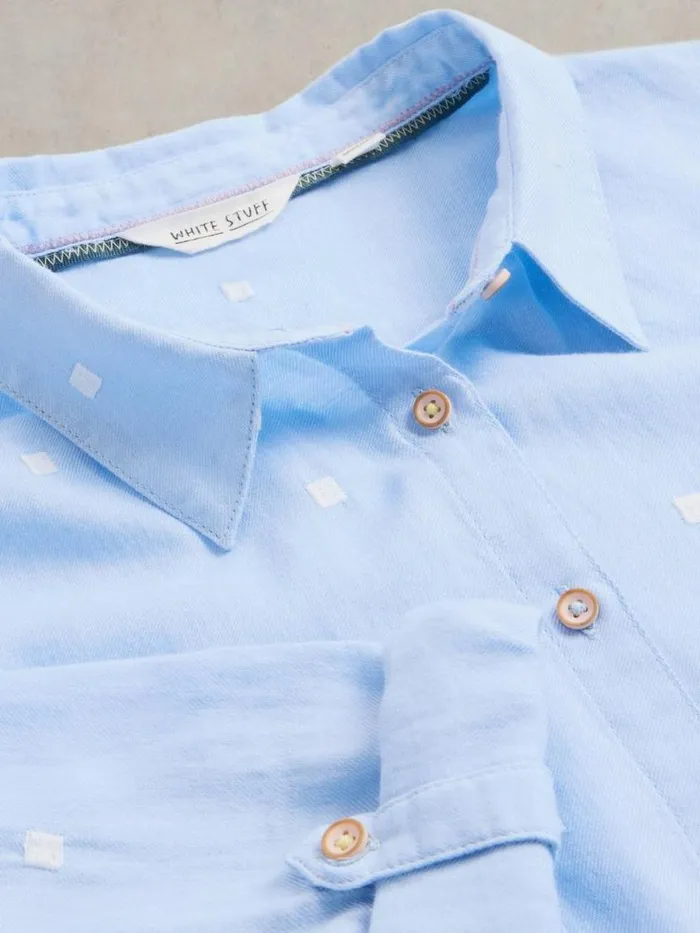 Women Shirts and Blouses White Stuff Sophie Organic Cotton Shirt Blue Multi Women Shirts and Blouses White Stuff Sophie Organic Cotton Shirt Blue Multi