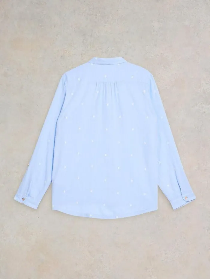 Women Shirts and Blouses White Stuff Sophie Organic Cotton Shirt Blue Multi Women Shirts and Blouses White Stuff Sophie Organic Cotton Shirt Blue Multi