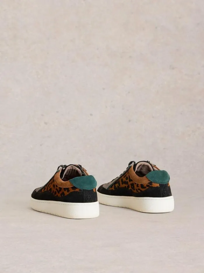 Women Shoes White Stuff Della Leather Trainer Brown Multi