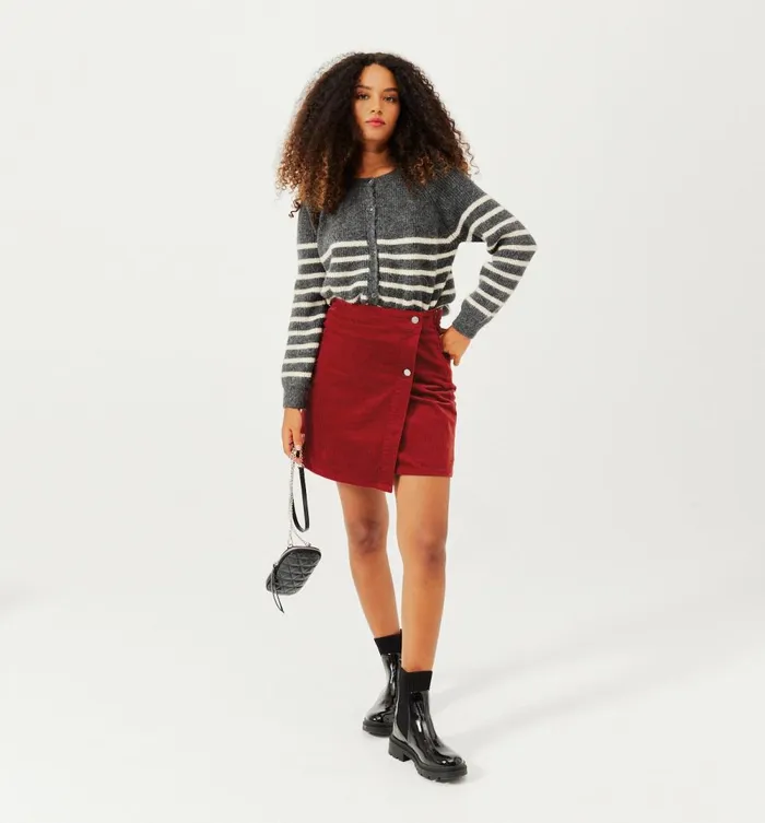 Women Short Corduroy Skirt 8211 Orange Cuit Fonce Promod Skirts Women Short Corduroy Skirt 8211 Orange Cuit Fonce Promod Skirts