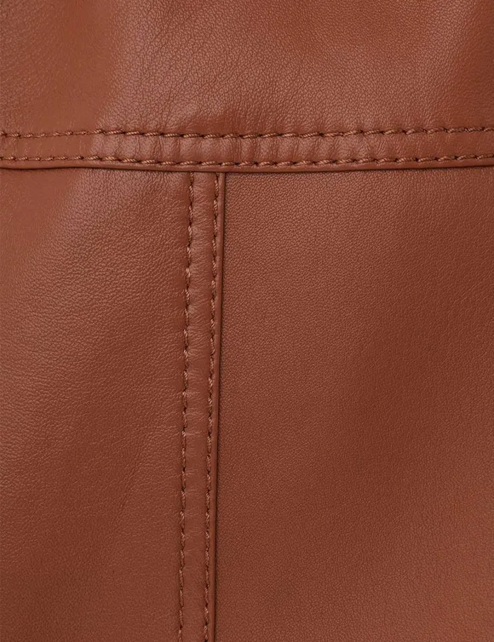 Women Shorts and Pants Zimmermann Harmony Leather Short Toffee