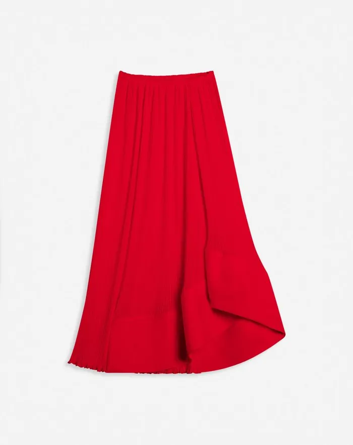 Women Skirts and Shorts Lanvin Pleated Midi Skirt Flame