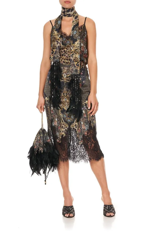 Women Skirts Camilla Slip Midi Skirt Abingdon Palace