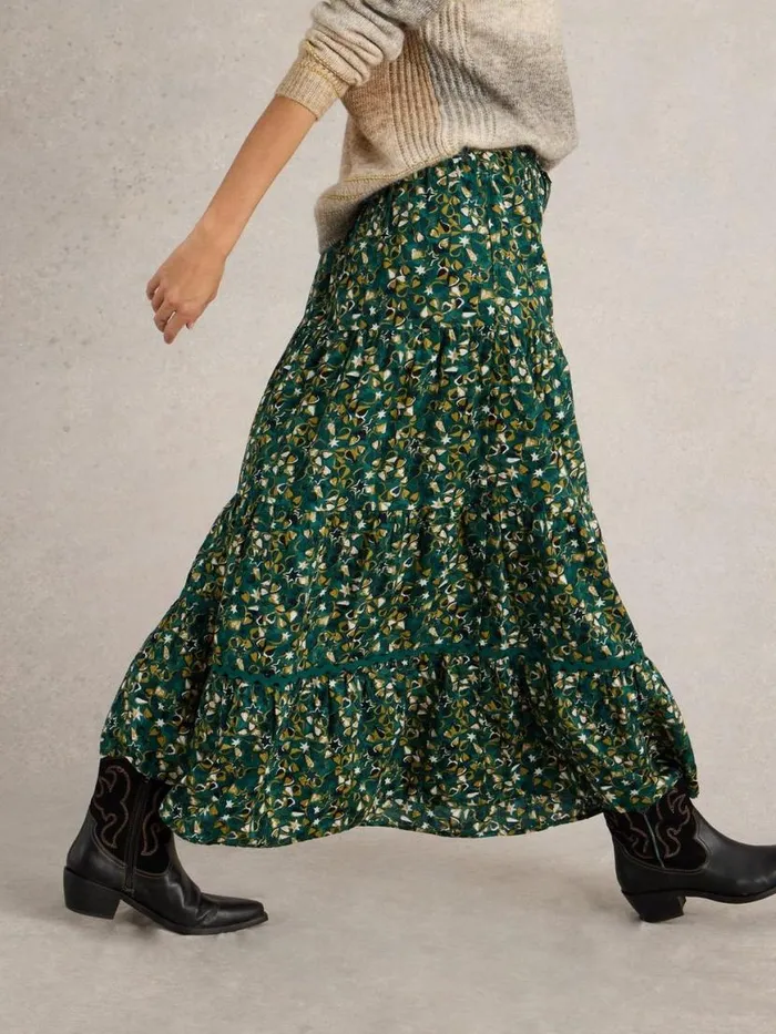 Women Skirts White Stuff Lotus Maxi Skirt Green Print Women Skirts White Stuff Lotus Maxi Skirt Green Print