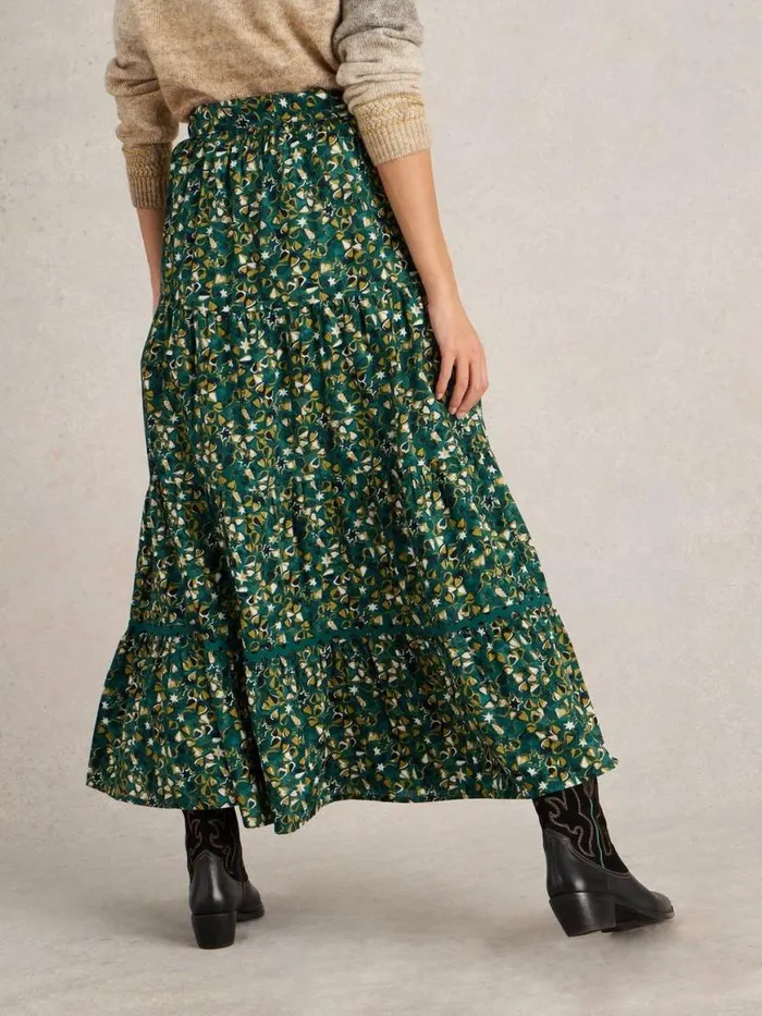 Women Skirts White Stuff Lotus Maxi Skirt Green Print Women Skirts White Stuff Lotus Maxi Skirt Green Print