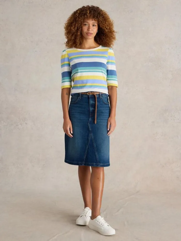 Women Skirts White Stuff Scarlett Denim Skirt Mid Denim