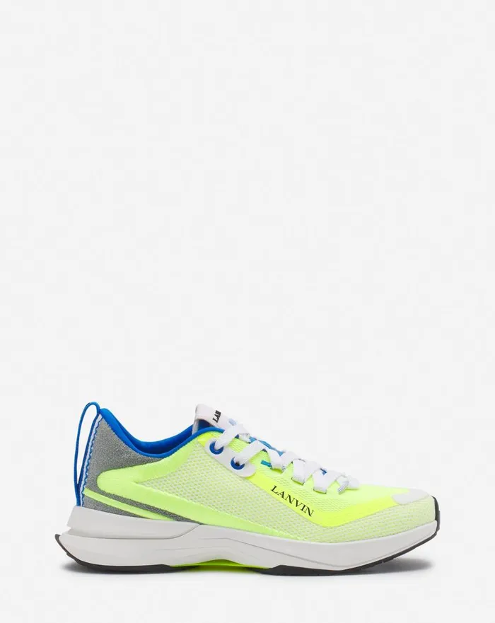 Women Sneakers Lanvin Li Mesh Sneakers Optic Whitegreen