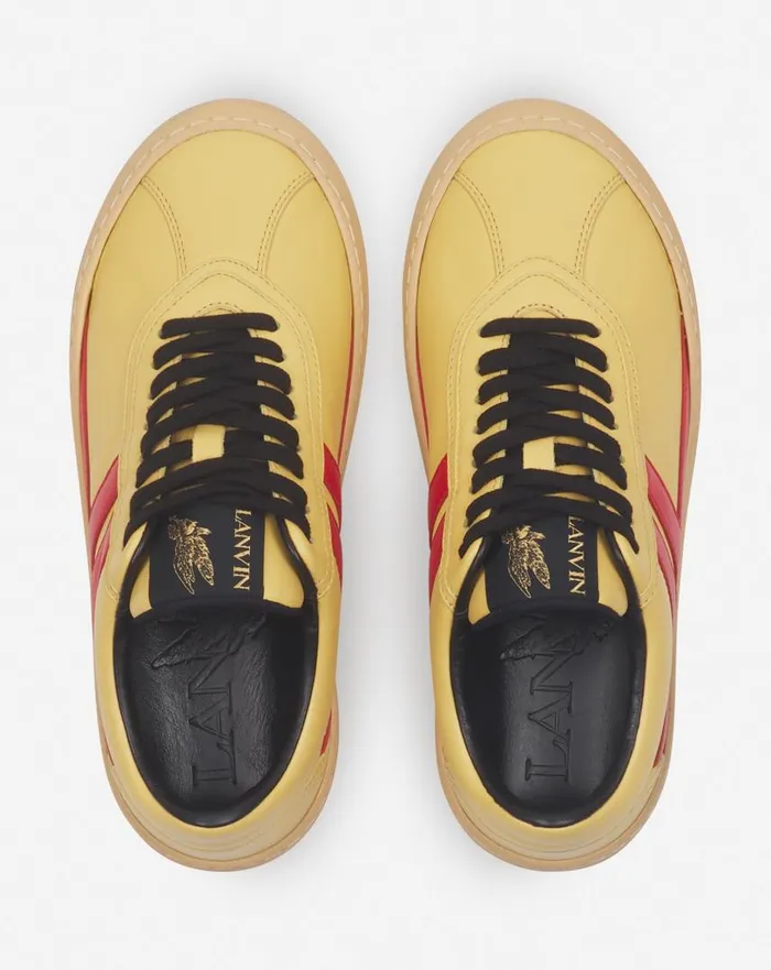 Women Sneakers Lanvin Lanvin X Future Leather Cash Sneakers For Women Bright Yellowred Women Sneakers Lanvin Lanvin X Future Leather Cash Sneakers For Women Bright Yellowred